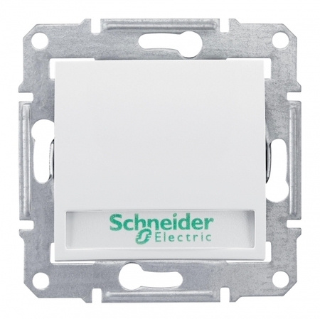 Schneider Electric SDN1600321 SEDNA ВЫКЛЮЧАТЕЛЬ кноп. с держат. надп., с подсв., сх.1, 10А, 250В, IP44, БЕЛЫЙ