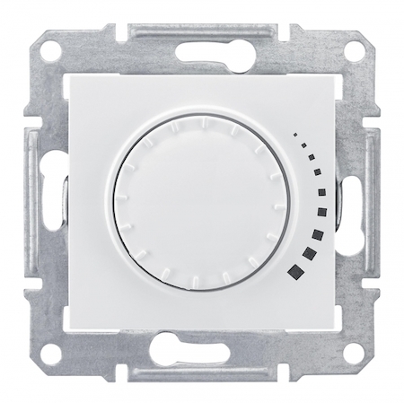 Schneider Electric SDN2200521 SEDNA СВЕТОРЕГУЛЯТОР повор-наж., прхдн., индукт., 60-500Вт/ВА, БЕЛЫЙ