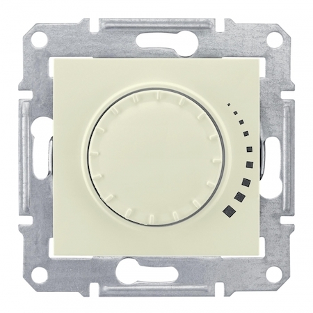 Schneider Electric SDN2200547 SEDNA СВЕТОРЕГУЛЯТОР повор-наж., прхдн., индукт., 60-500Вт/ВА, БЕЖЕВЫЙ
