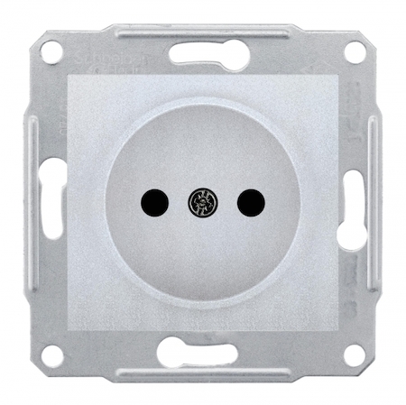 Schneider Electric SDN2900160 SEDNA РОЗЕТКА без зазем. конт., без защит. шторок, 16А, 250В, АЛЮМИНИЙ