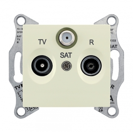 Schneider Electric SDN3501247 SEDNA TV/R/SAT РОЗЕТКА проходная, 8dB, БЕЖЕВЫЙ