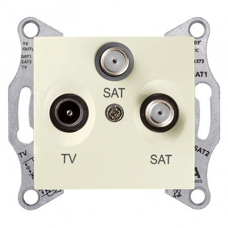 Schneider Electric SDN3502147 SEDNA TV/SAT/SAT РОЗЕТКА оконечная, 1dB, БЕЖЕВЫЙ