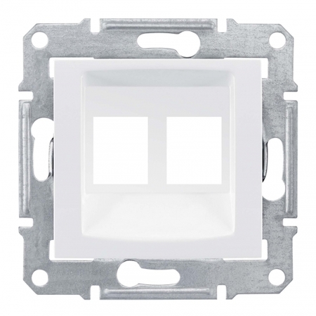Schneider Electric SDN4400621 SEDNA АДАПТЕР для 2 коннекторов RJ45, AMP MOLEX KELINE, кат. 5e, 6 UTP, БЕЛЫЙ
