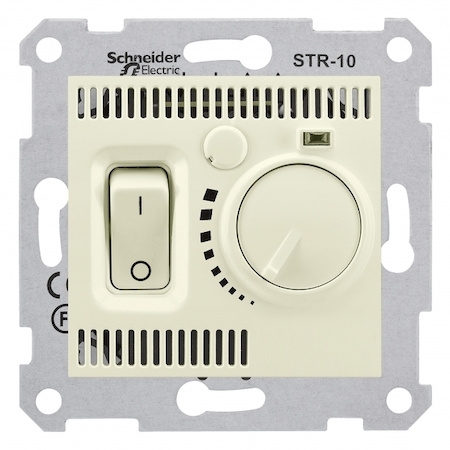 Schneider Electric SDN6000147 SEDNA ТЕРМОСТАТ КОМНАТНЫЙ, 10А, 230В, БЕЖЕВЫЙ