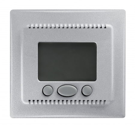 Schneider Electric SDN6000260 SEDNA ТЕРМОСТАТ "комфорт", 16А, АЛЮМИНИЙ