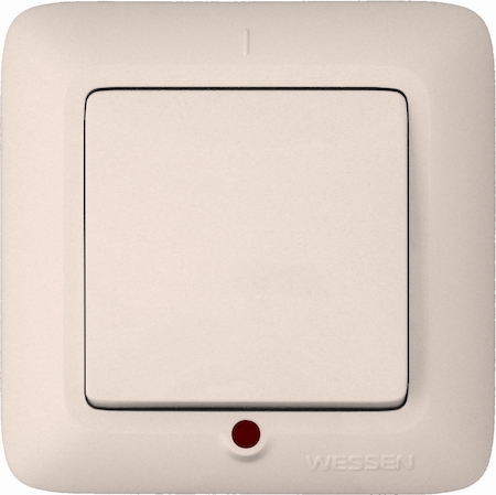 Schneider Electric S16-053-S ПРИМА С/У 1-клавишный ВЫКЛЮЧАТЕЛЬ с подсветкой 6А 250B,СЛ.КОСТЬ,опт.уп.Россия
