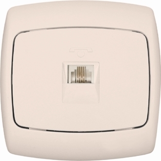 Schneider Electric RT-4AM-BI РОНДО О/У РОЗЕТКА телефонная RJ11 МОНТ.ПЛ., БЕЛЫЙ. Россия