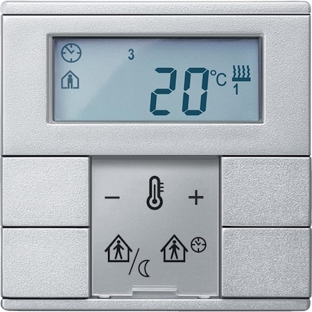 Schneider Electric MTN6241-0460 KNX ТЕРМОРЕГУЛЯТОР С ДИСПЛЕЕМ, АЛЮМИНИЙ, SM