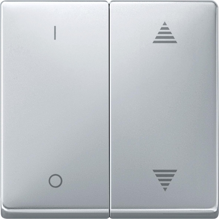 Schneider Electric MTN626660 SD, клавиша для модуля 2-кнопочного выключателя РИС ВВ/ВН,1/0, алюминий
