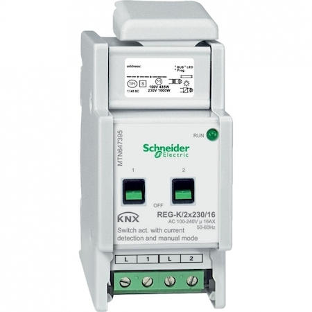 Schneider Electric MTN647395 АКТОР ДЛЯ ВЫКЛ REG-K/2X230/16 С РУЧН УПР и контролем тока