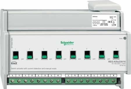 Schneider Electric MTN647895 АКТОР ДЛЯ ВЫКЛ REG-K/8X230/16 С РУЧ УПР и контролем тока