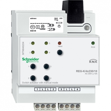 Schneider Electric MTN649204 АКТОР ДЛЯ ВЫКЛ REG-K/4X230/10 С РУЧН УПР