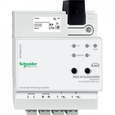 Schneider Electric MTN649330 УНИВЕРСАЛЬНЫЙ ДИММЕР REG-K/2X230/300 ВТ