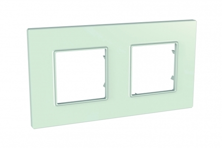 Schneider Electric MGU2.704.17 UNICA QUADRO РАМКА 2-постовая, МАТОВОЕ СТЕКЛО