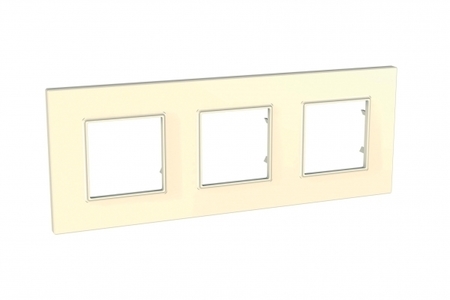 Schneider Electric MGU2.706.25 UNICA QUADRO РАМКА 3-постовая, БЕЖЕВЫЙ