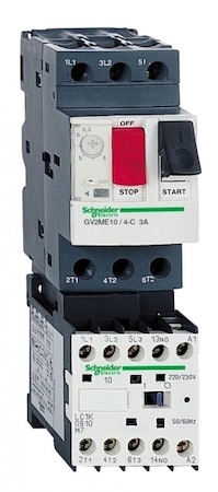Schneider Electric GV2ME06K1M7 КОМБИНИРОВАНЫЙ ПУСКАТЕЛЬ 1-1,6А. ЦЕПЬ УПРАВЛЕНИЯ 220B.50/60ГЦ