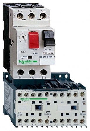 Schneider Electric GV2ME06K2M7 КОМБИНИРОВАНЫЙ ПУСКАТЕЛЬ РЕВЕРСИВНЫЙ.1-1,6А. ЦЕПЬ УПРАВЛЕНИЯ 220B.50/60ГЦ