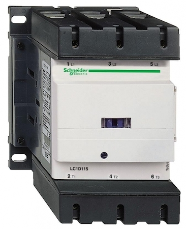 Schneider Electric LC1D115M7 КОНТАКТОР D 3Р,115 A,НО+НЗ,220V 50/60 ГЦ,ЗАЖИМ ПОД ВИНТ,