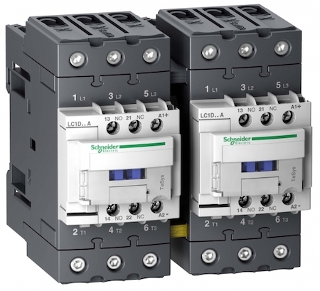 Schneider Electric LC2D65ABD 3Р РЕВЕРСИВНЫЙ КОНТАКТОР EVERLINK AC3 440В 65A КАТУШКА УПР. 24В DC