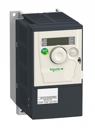 Schneider Electric ATV312H037M2B ПРЕОБР ЧАСТОТЫ ATV312 0.37КВТ 240В 1Ф БК