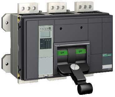 Schneider Electric 34021 Коммутационный блок ComPact NS 3200N, 50 kA при 415 В пер.тока, 3200 A, стацион., ручное управление, без расцепителя, 4П