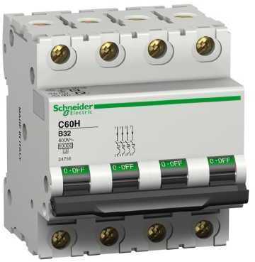 Schneider Electric 24757 АВТ. ВЫКЛ. C60H 4П 40A B