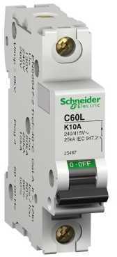 Schneider Electric 25462 Автоматический выключатель C60L 1п 2А K