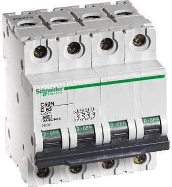 Schneider Electric 24097 АВТ. ВЫКЛ. C60N 4П 1A B