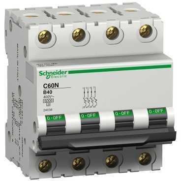 Schneider Electric 24102 АВТ. ВЫКЛ. C60N 4П 10A B