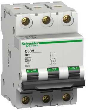 Schneider Electric 24744 АВТ. ВЫКЛ. C60H 3П 40A B