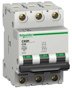 Schneider Electric 25002 АВТ. ВЫКЛ. C60H 3П 25A C