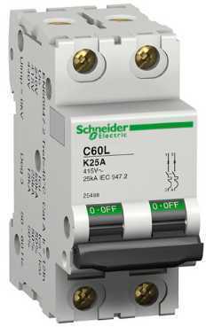 Schneider Electric 25478 Автоматический выключатель C60L 2п 1А K