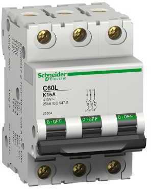 Schneider Electric 25504 Автоматический выключатель C60L 3п 16А K