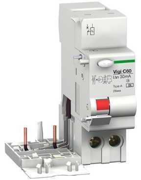 Schneider Electric 26745 БЛОК ДИФФ ЗАЩ VIGI C60 2П 25A 300МА A