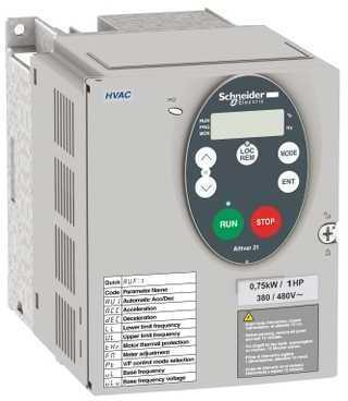 Schneider Electric ATV21HU30N4 Преобразователь частоты ATV21 3кВт 480В Эмс IP20