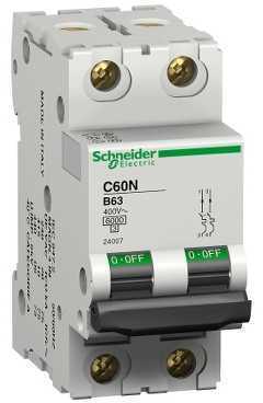 Schneider Electric 24074 АВТ. ВЫКЛ. C60N 2П 4A B