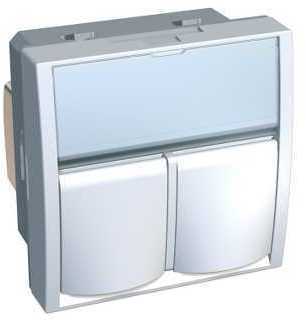 Schneider Electric ALB45342 РОЗЕТКА LEXCOM 2XRJ45 CAT 6 НЕЭКРАН