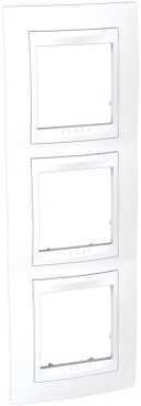 Schneider Electric MGU6.006V.18 РАМКА ВЕРТИКАЛЬНАЯ 3 МЕСТА, ХАМЕЛЕОН БЕЛ