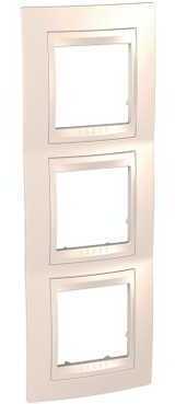 Schneider Electric MGU6.006V.25 РАМКА ВЕРТИКАЛЬНАЯ 3 МЕСТА, ХАМЕЛЕОН БЕЖ
