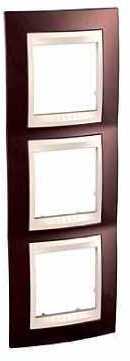 Schneider Electric MGU6.006V.551 РАМКА ВЕРТИКАЛЬНАЯ 3 МЕСТА, ХАМЕЛЕОН ТЕР