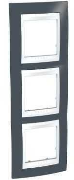 Schneider Electric MGU6.006V.877 РАМКА ВЕРТИКАЛЬНАЯ 3 МЕСТА, ХАМЕЛЕОН СЕР