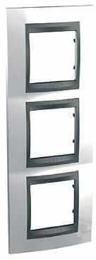Schneider Electric MGU66.006V.292 РАМКА Х3 ВЕРТИКАЛЬНАЯ, НОРДИК/ГРАФ