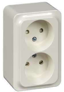 Schneider Electric LEX1834661P розетка X2 Б/З со штор,бел.