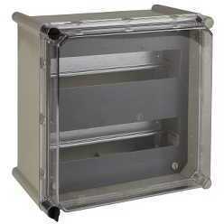 Schneider Electric NSYPLS1827DLS12 7035 ИНДИКАТОРНАЯ КОРОБКА PLS ПРОЗРАЧНАЯ 180X270X180 С ШАССИ 12 МОДУЛЕЙ