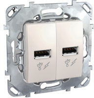 Schneider Electric MGU5.928.25ZD Заряд. уст-во USB 2.0, беж