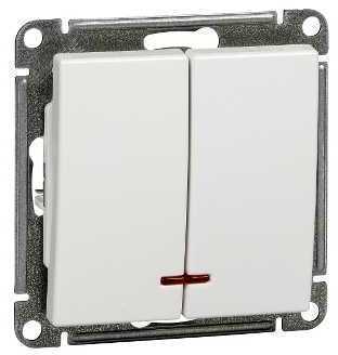 Schneider Electric VS510-251-1-86 W59 2-клавишный ВЫКЛЮЧАТЕЛЬ с подсв. 10АХ, механизм, БЕЛЫЙ