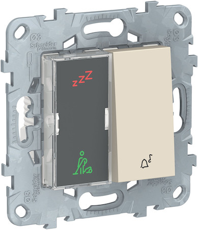 Schneider Electric NU577744 UNICA NEW ДИСПЛЕЙ ГОСТИНИЧНОГО НОМЕРА И КНОПОЧНЫЙ ЗВОНОК, БЕЖЕВЫЙ
