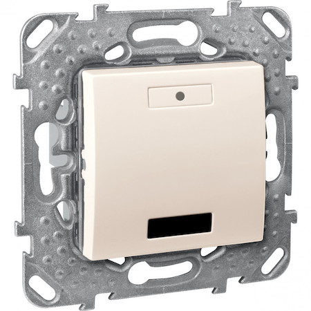 Schneider Electric MGU5.532.25 2-КНОП. ВЫК-ЛЬ С LED, С ИК-ПРИЕМН., БЕЖ.