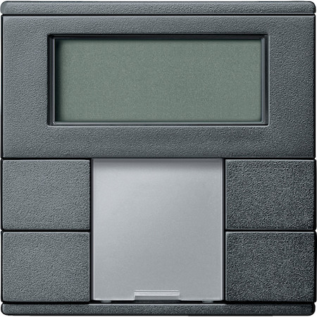 Schneider Electric MTN6212-0414 2-КНОПОЧН ВЫК-ЛЬ PLUS С ТЕРМОРЕГУЛЯТ SYM, АНТРАЦИТ