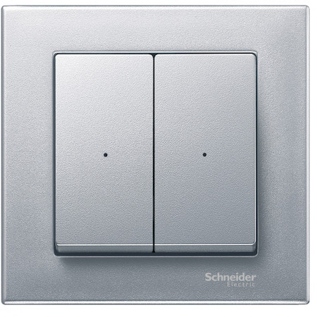 Schneider Electric MTN625260 SM, КЛАВИША ДЛЯ МОДУЛЯ 2 КН. ВЫК, АЛЮМ.